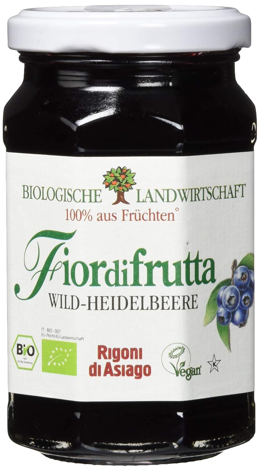 Rigoni di Asiago Fiordifrutta Fruit Spread Wild Blueberry Organic 250 g