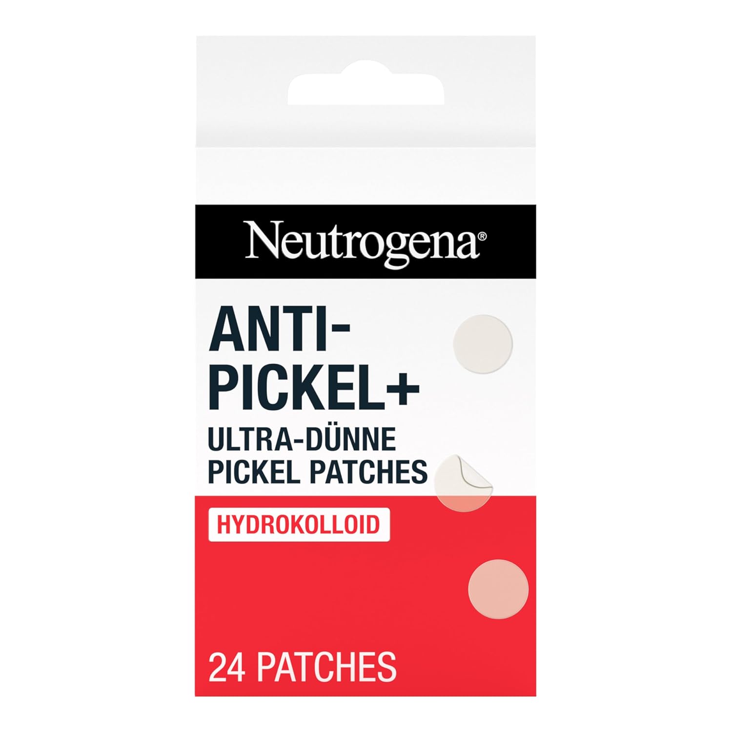 Neutrogena Anti-Pimple + Ultra Thin Pimple Patches 24 Pieces Hydrocolloid Technology, Fights Impurities, Reduces Pimple Size, Protects Against Pimple Paints
