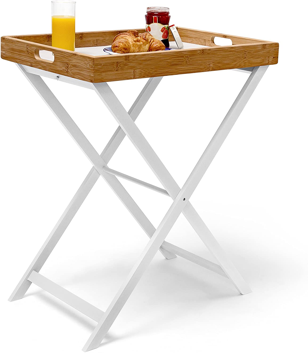 Relaxdays Bamboo Tray Table