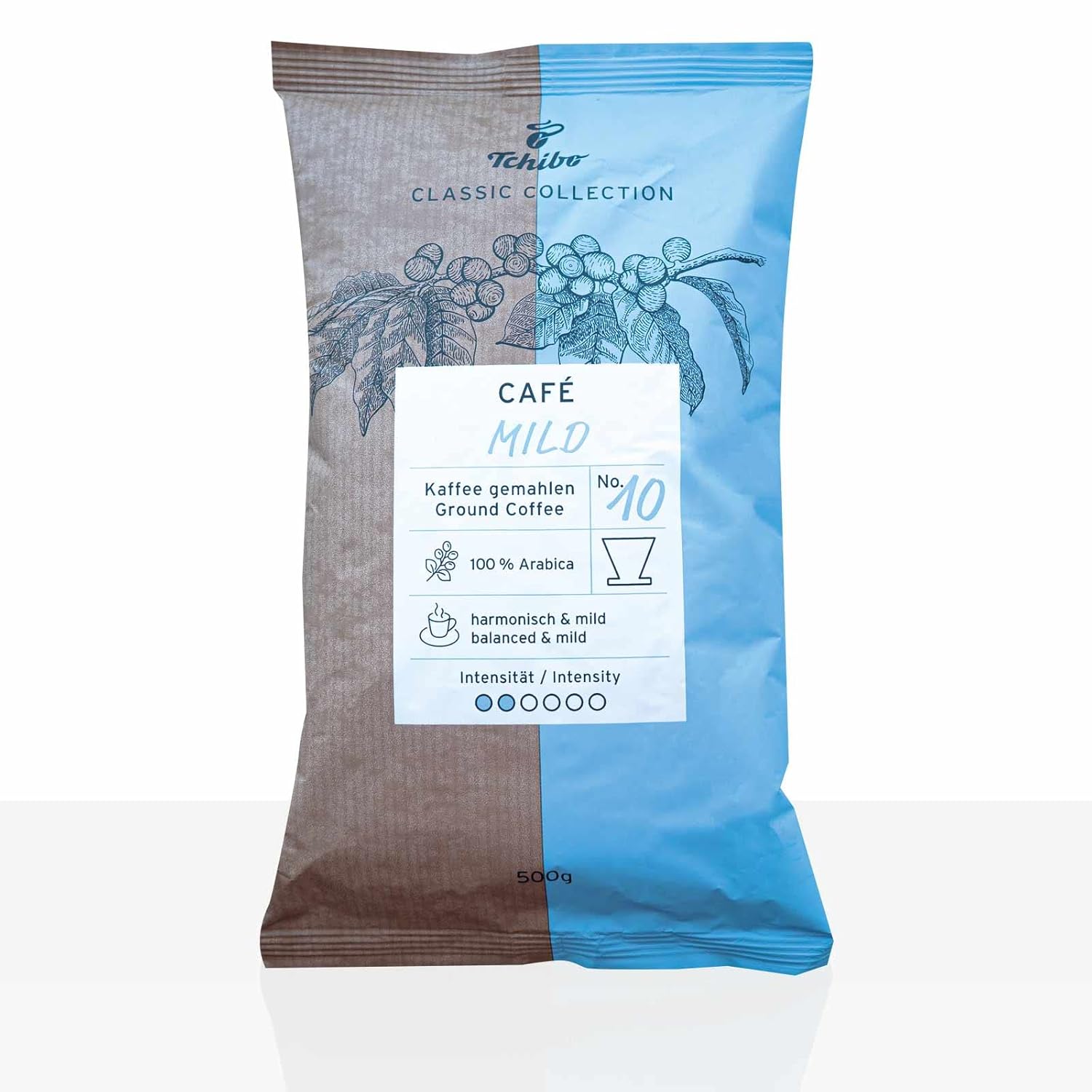Tchibo Cafe Classic Mild - 16 x 500g Ground Coffee, Filter Coffee
