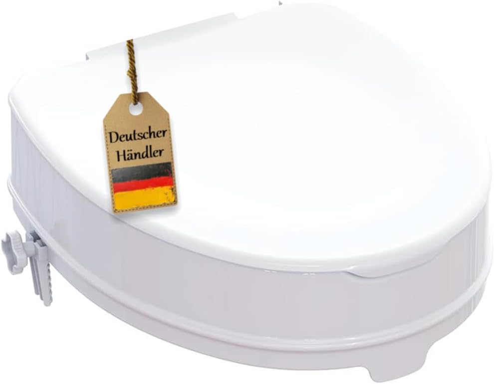 FabaCare Store FabaCare Smart Toilet Seat Raiser Toilet Seat Maximum Load 225 kg 10 cm with Lid