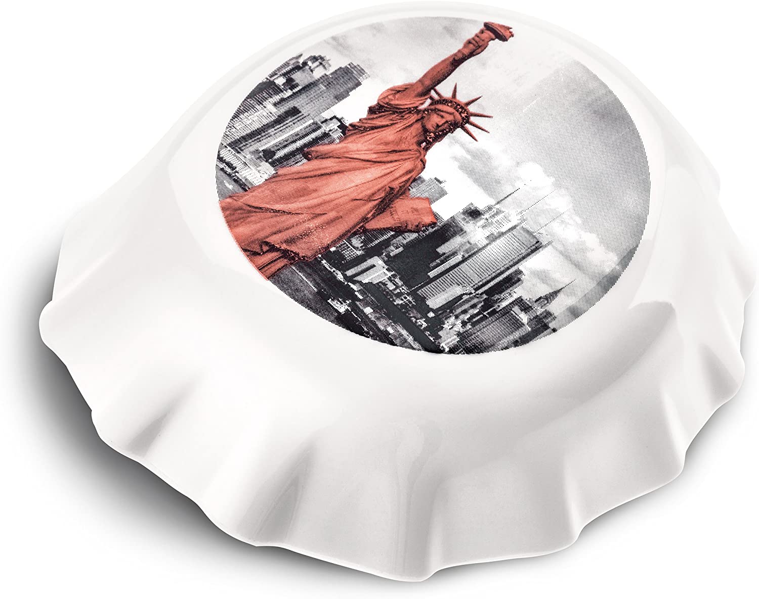 Koziol Design Berlin Bottle Opener Print: Thermoplastic Resin, White, 8.5 x 7.7 x 2.4 cm