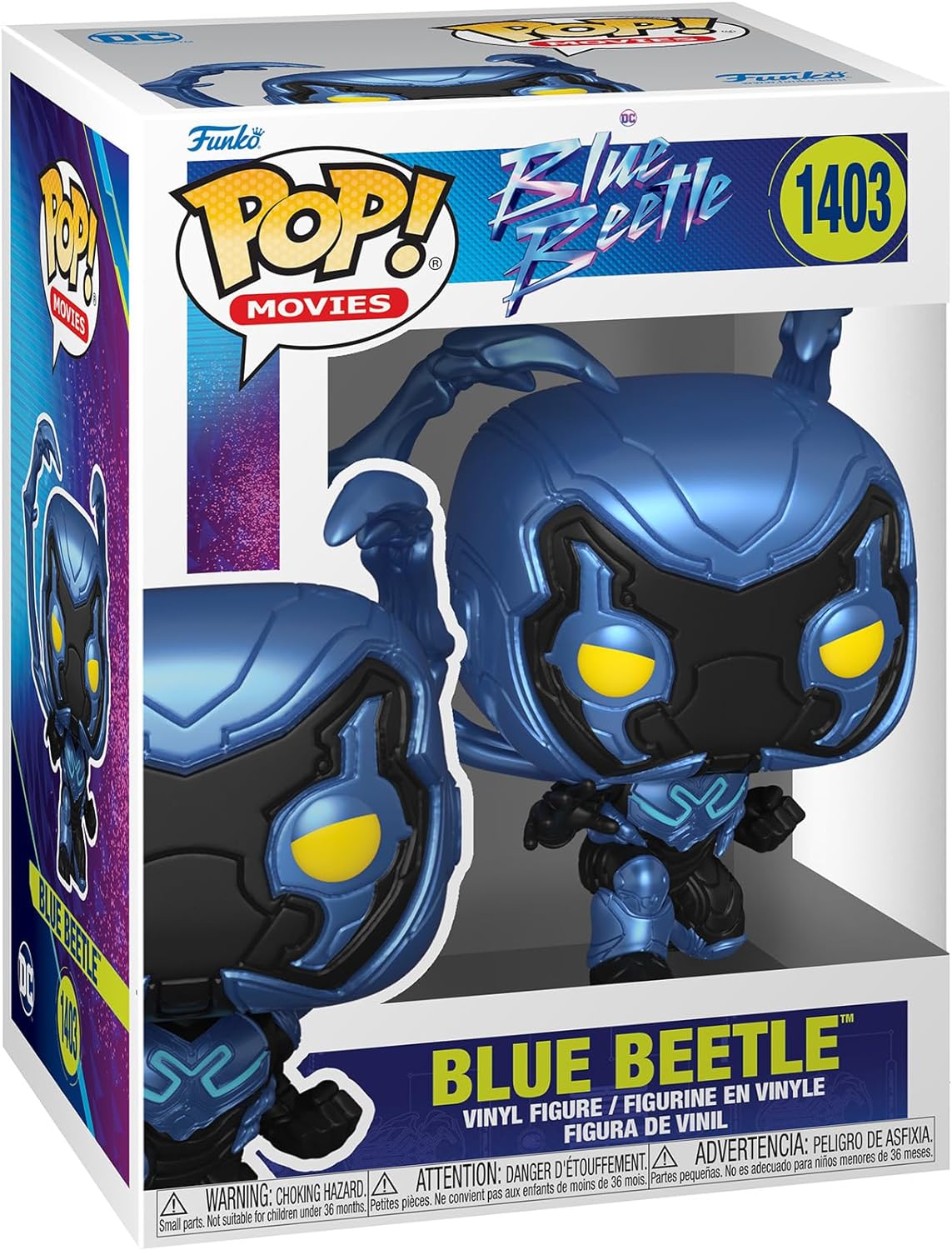 Funko Pop! Movies: DC - Blue Beetle - Blue Beetle - 1/6 Odds For Rare Chase Variant - Vinyl Collectible Figure - Gift Idea - Official Merchandise - Toys For Children and Adults