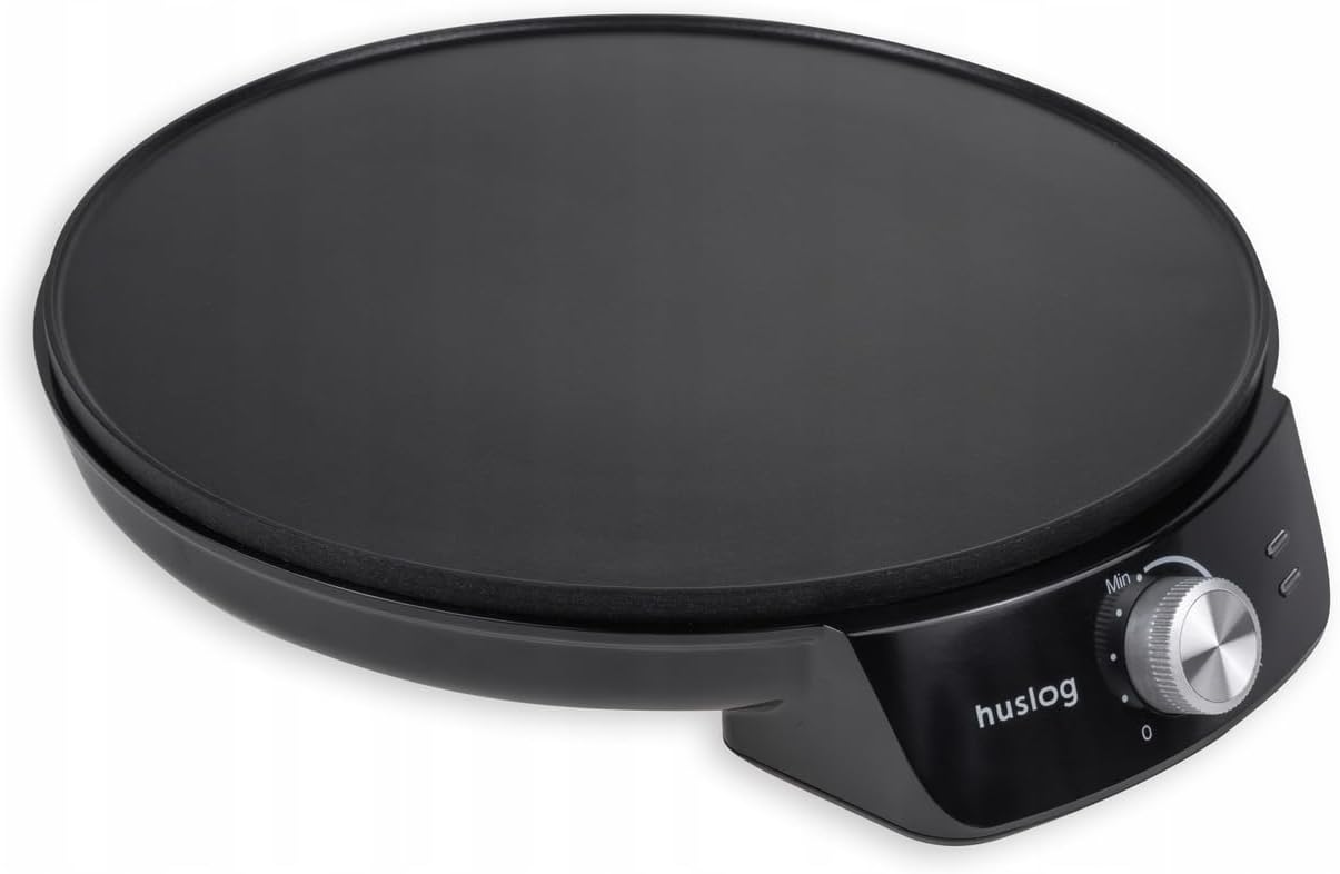 Huslog Crepesmaker 1200W Pancake Pan 29cm Black