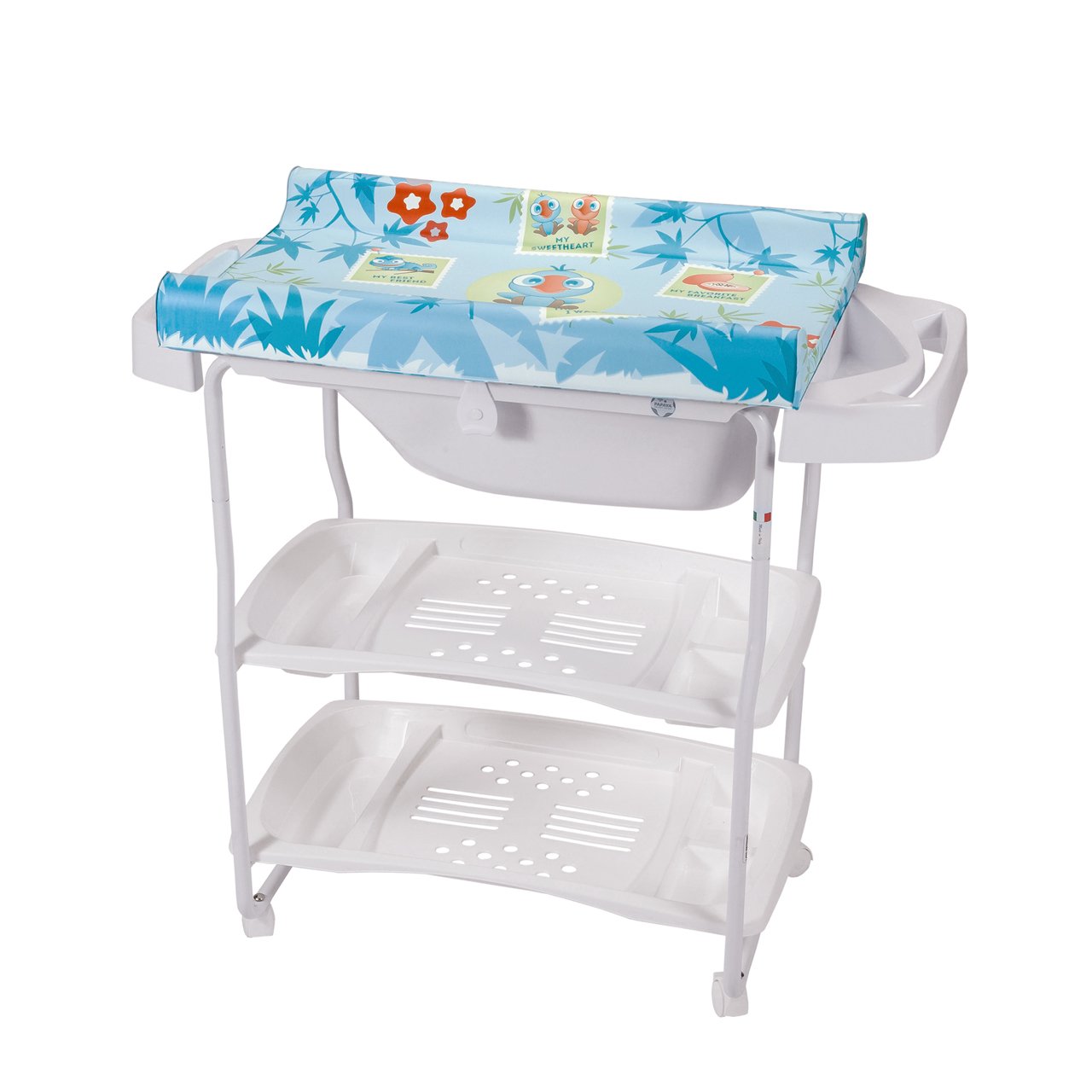 Papaya/1 Baby Bath with Changing Mat (Blue)