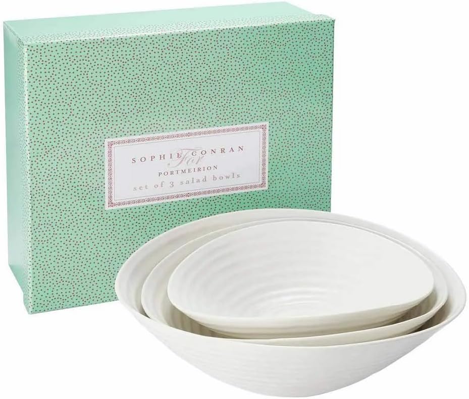 Sophie Conran for Portmeirion Salad Bowl, Porcelain White, 11 x 33 x 11 cm