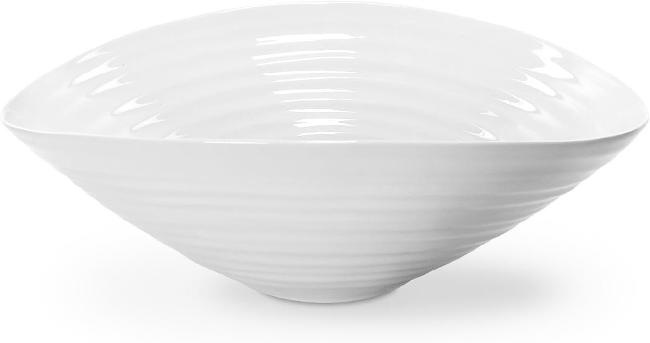 Sophie Conran for Portmeirion Salad Bowl, Porcelain White, 28.5 x 28.5 x 11.25 cm