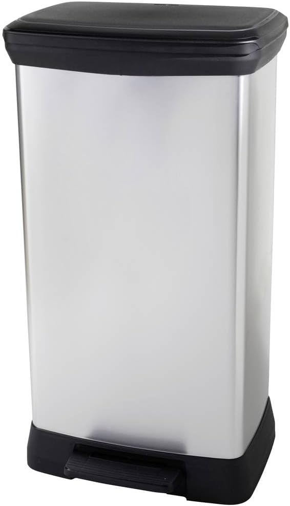 CURVER Deco Duo Pedal Bin 23 + 23 L Silver