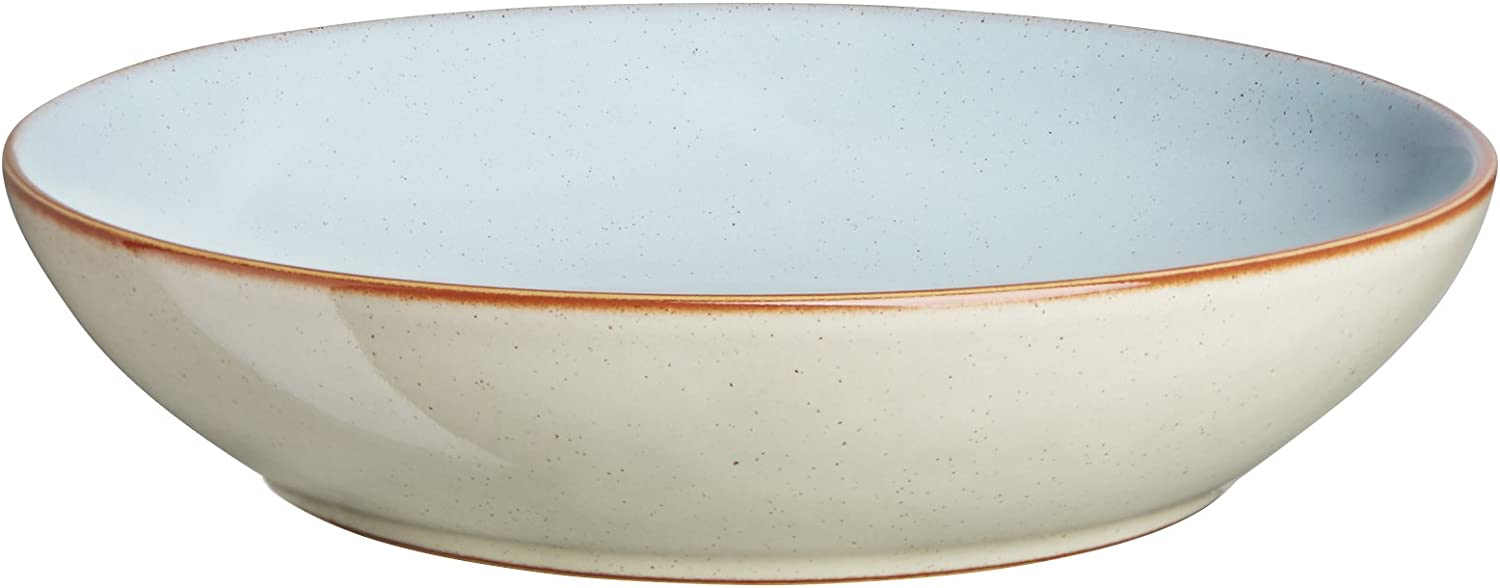 Denby 21.5 cm Heritage Pavilion Pasta Bowl, Blue