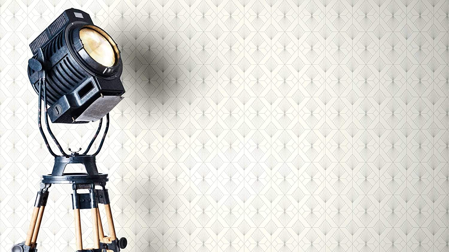 Newroom Design Newroom Wallpaper Graphic White Pattern Wallpaper of the 50s Art Deco Non-Woven Wallpaper Luxury Modern Glamour Including Wallpaper Guide Graphic