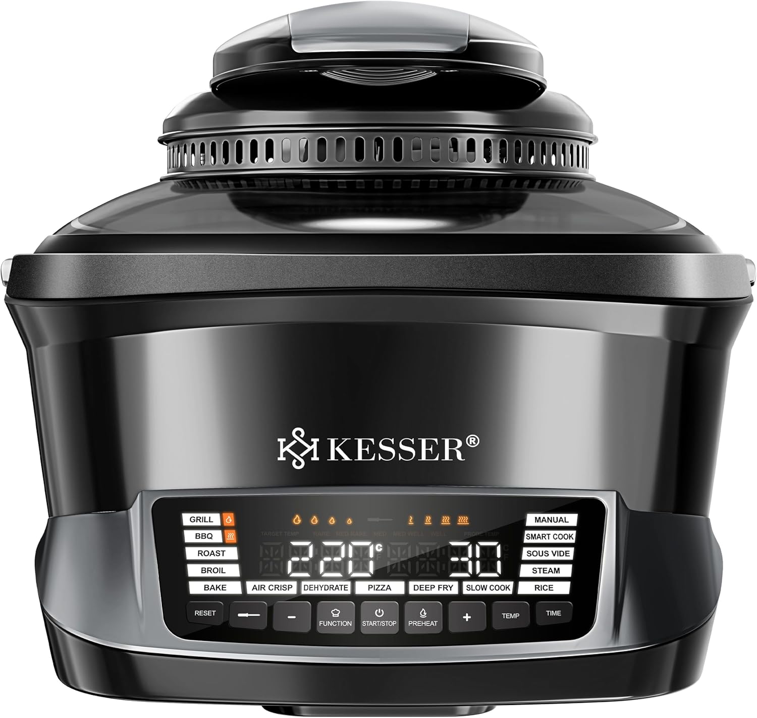 KESSER® Multicooker with Hot Air Fryer 8L & 16 Programs Kitchen Appliance - Grilling, Baking, Steaming, Preheating & Keeping Warm Function, Pressure Cooker, Rice Cooker, Slow Cooker, Yoghurt Maker