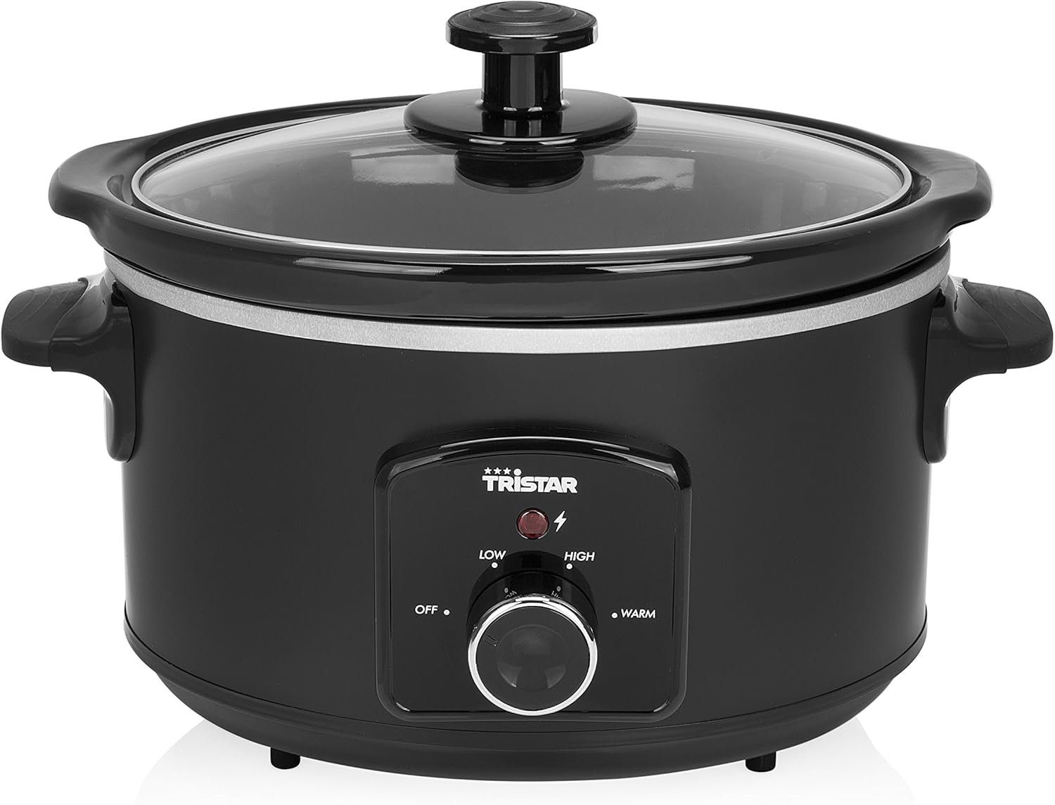 Tristar VS-3915 Slow Cooker (Stainless Steel Ceramic Pot with 2 Heat Settings and Warming Function, 3.5 L)