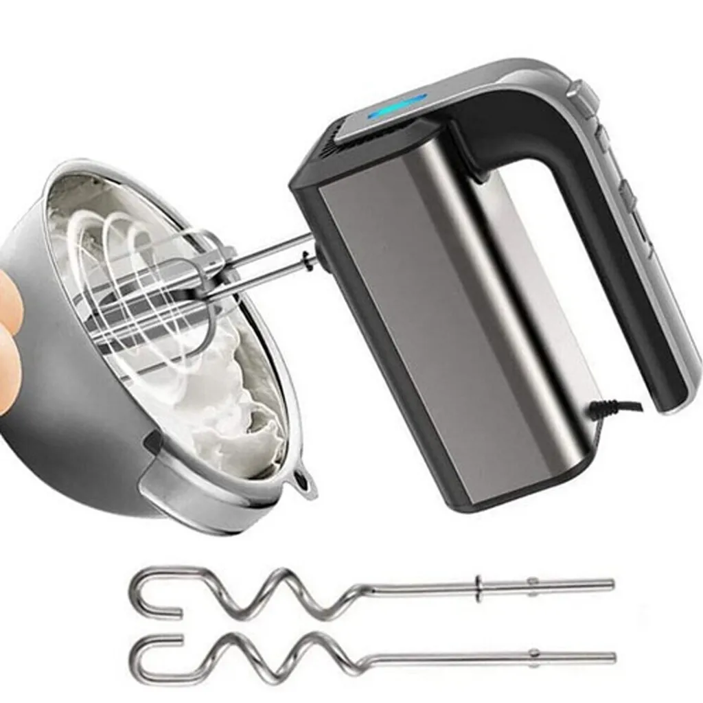 Vrietina 800W Stainless Steel Hand Mixer, Stick Blender, Hand Mixer, Blender Sticks, Whisk, Hand Mixer incl. 2 Whisks & 2 Dough Hooks