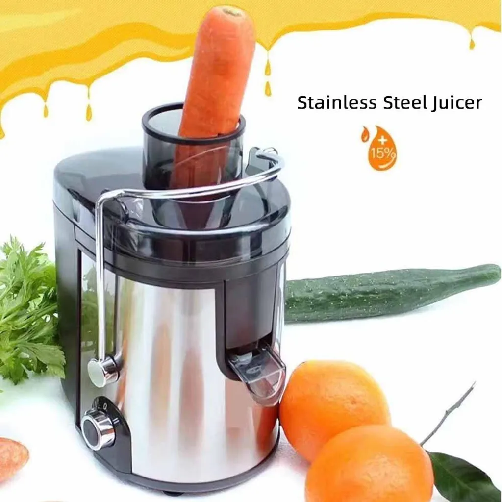 Topchances 800W Juicer for Fruit & Vegetables incl. Juice Container, Pulp Container, Centrifugal Juicer