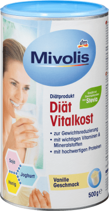 Mivolis Diet shake, vital food vanilla, 500 g