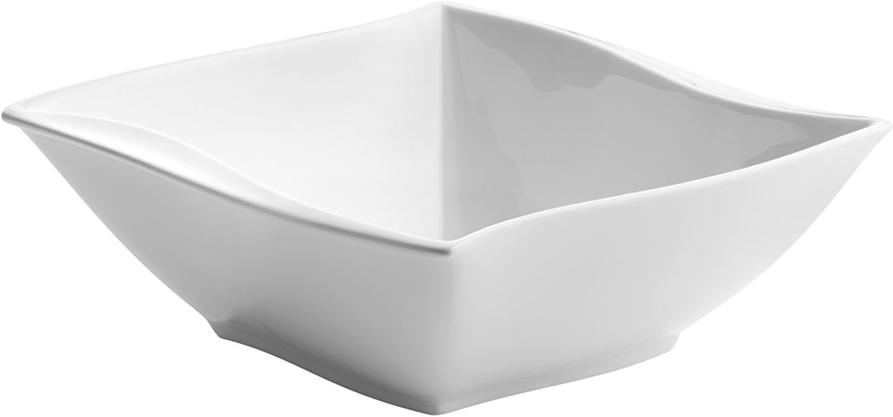 Verso by Mäser Orchestra Set of 3 Bowls (14 / 17 / 20.8 cm) Unusual Shape in Soft Ivory Colour