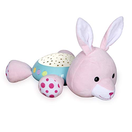 Lorelli Night light plush toy starlight projector lullabies natural sounds, colours: pink
