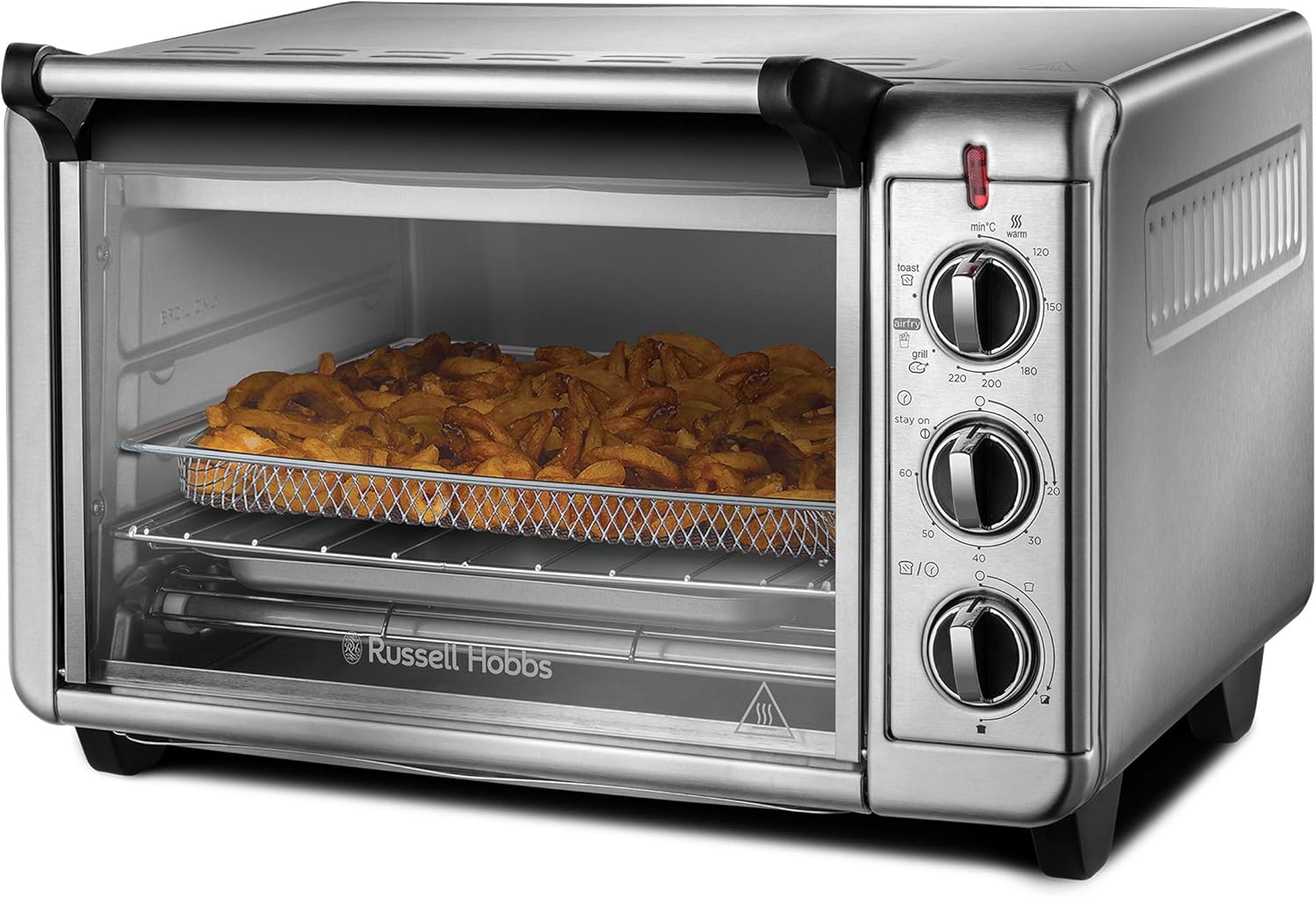 Russell Hobbs Airfryer 26095-56 5-in-1 Hot Air Fryer Mini Oven Grill Toaster Warming Function 22.8 L Pizza Diameter 30 cm Including Frying Basket, Baking Tray, Grill Rack