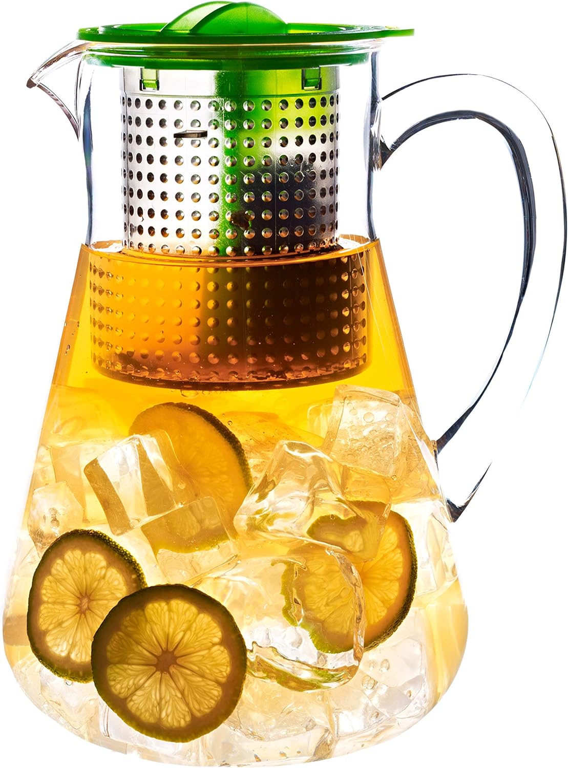 Finum Iced Tea Control - Ice Tea Jug - 1.8 l - With Brew-Control Mechanism - Apple Green