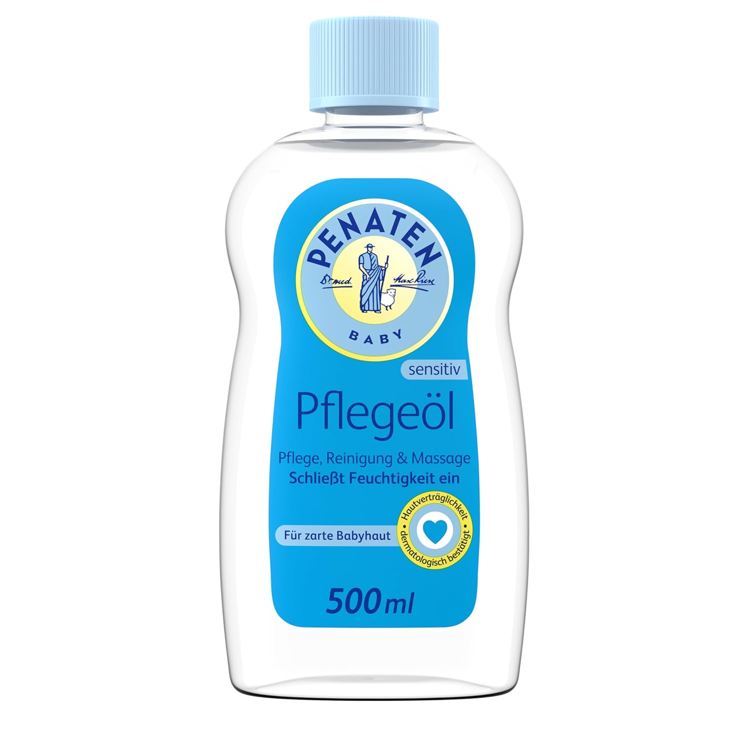 PENATEN Care oil, nourishing baby oil and baby care massage oil for gentle cleansing and care of sensitive baby skin (1 x 500 ml)