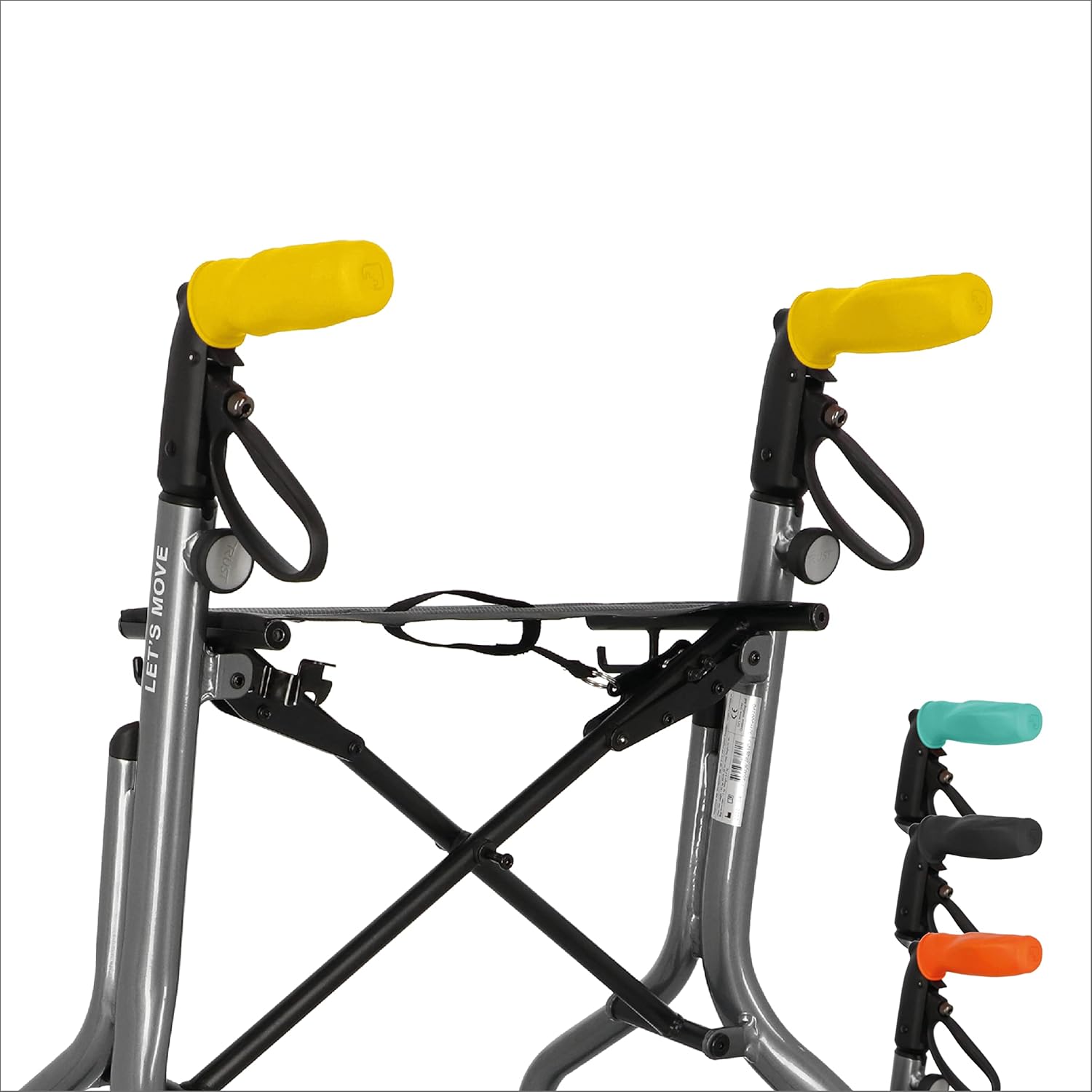MyRollerSleeve Ergonomic Handles for Wheelchair and Rollators in Trendy Colors to Support Hands When Walking, Handle with Gel Pad for Seniors Walking Aid 21 x 6.5 x 9 cm