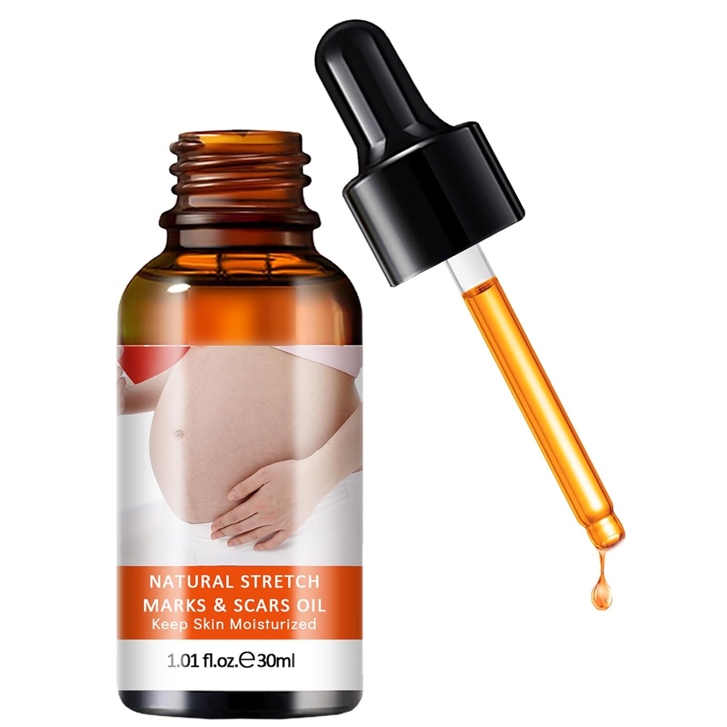 LureLuxe 30 ml Mama Pregnancy Oil, Supports the Reduction and Prevention of Stretch Marks