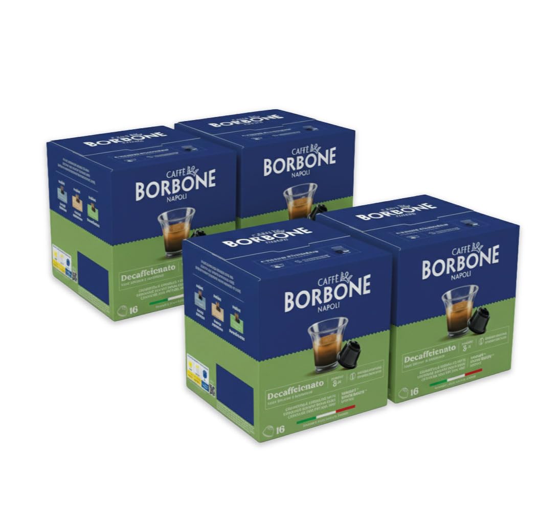 Caffé Borbone Caffè Borbone Decaffeinato - 64 Coffee Capsules - Velvety and Intense - Compatible with Nescafè Dolce Gusto Coffee Machines