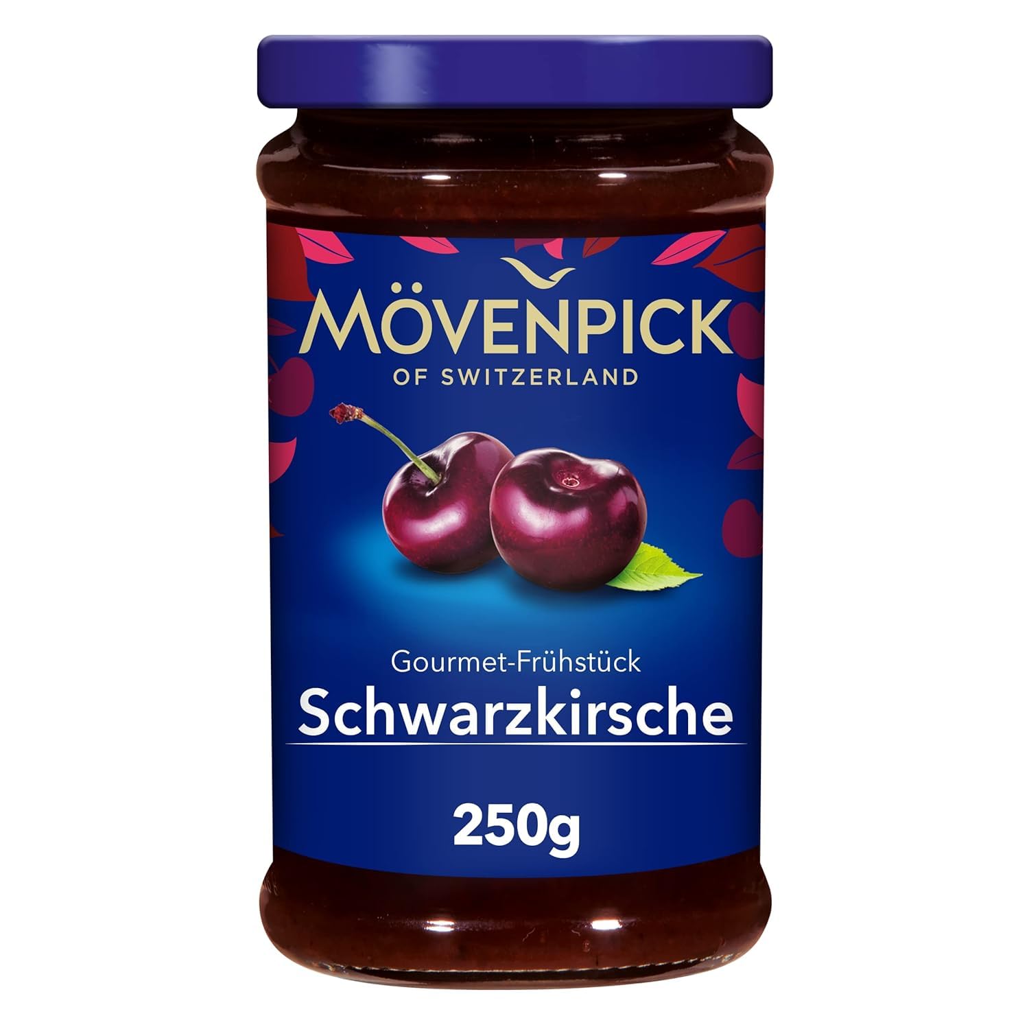 Mövenpick Gourmet Breakfast Black Cherry, Premium Spread Fruit Spread, 250 g