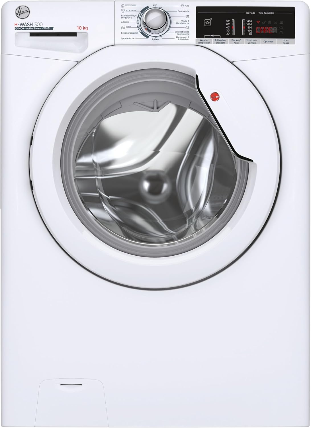 Hoover H3WOSQ4105TA4-84 Washing Machine, 10 kg, Wi-Fi and Bluetooth, ActiveSteam, German Control Panel