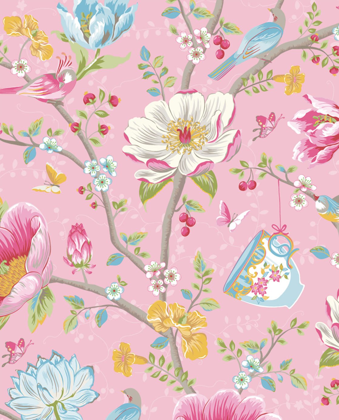 Eijffinger Pip Studio Wallpaper Chinese Garden Pink 341001