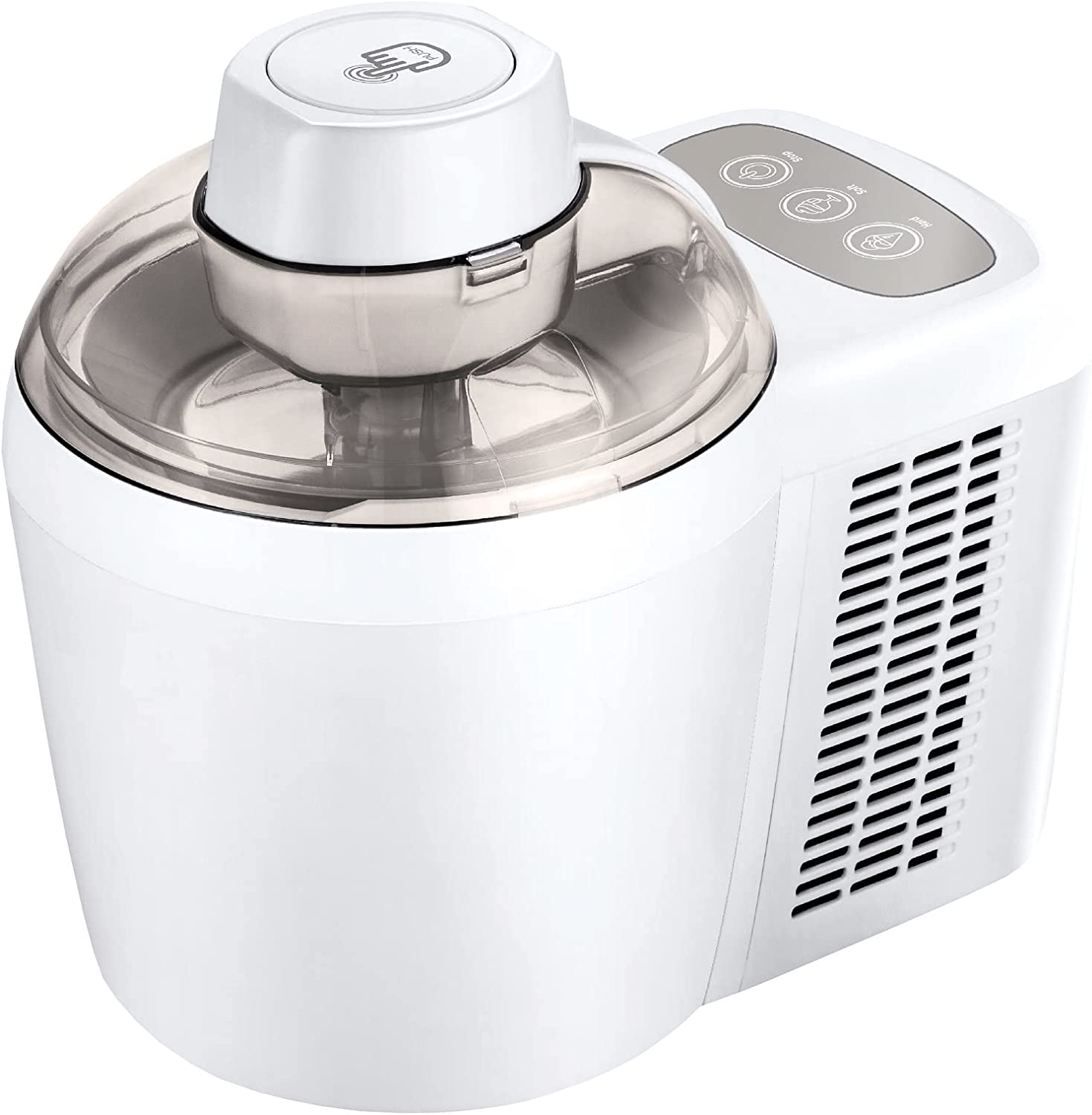 Ambiano Ice Cream Maker - Food Ice Cream Machine, Soft Ice Cream Machine, Self -Cooling, 700 ML, Thermoelectric Cooling System, Sorbet, Frozen Yogurt, Smoothies, Milkshakes, Ice Cream Maker