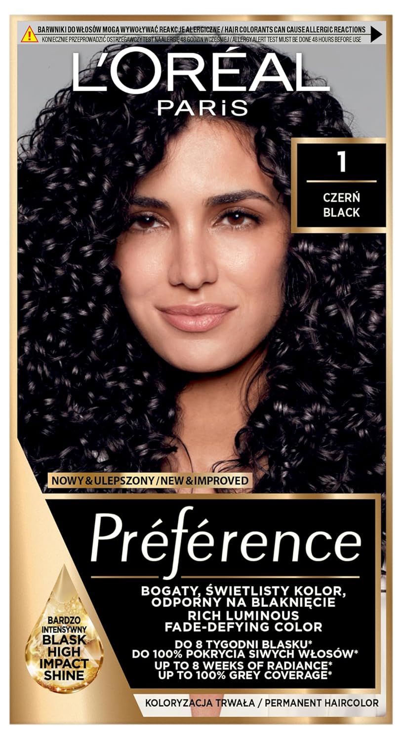 L\'Oréal Paris Preference Hair Dye 1 Napoli Black