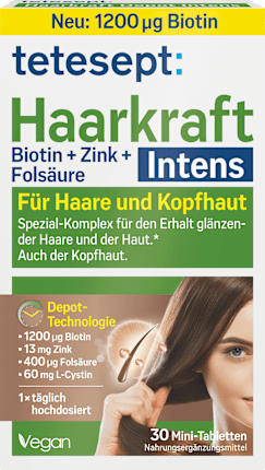 tetesept Haarkraft Intens mini tablets 30 pieces, 8.53 g