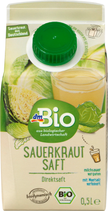 dmBio Juice, sauerkraut juice, Demeter, 500 ml