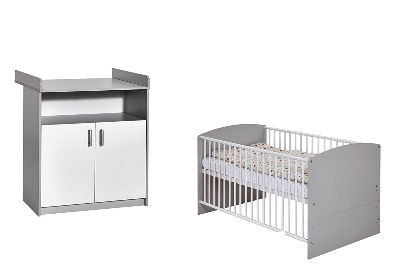 Schardt 10 513 46 00 Economy Set 2 Pieces Classic Grey Comprising of Combi Cot 70 x 140 cm