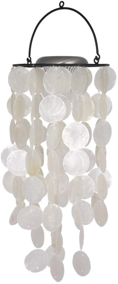 Woodstock Chimes Woodstock Capiz Solar Chime - White