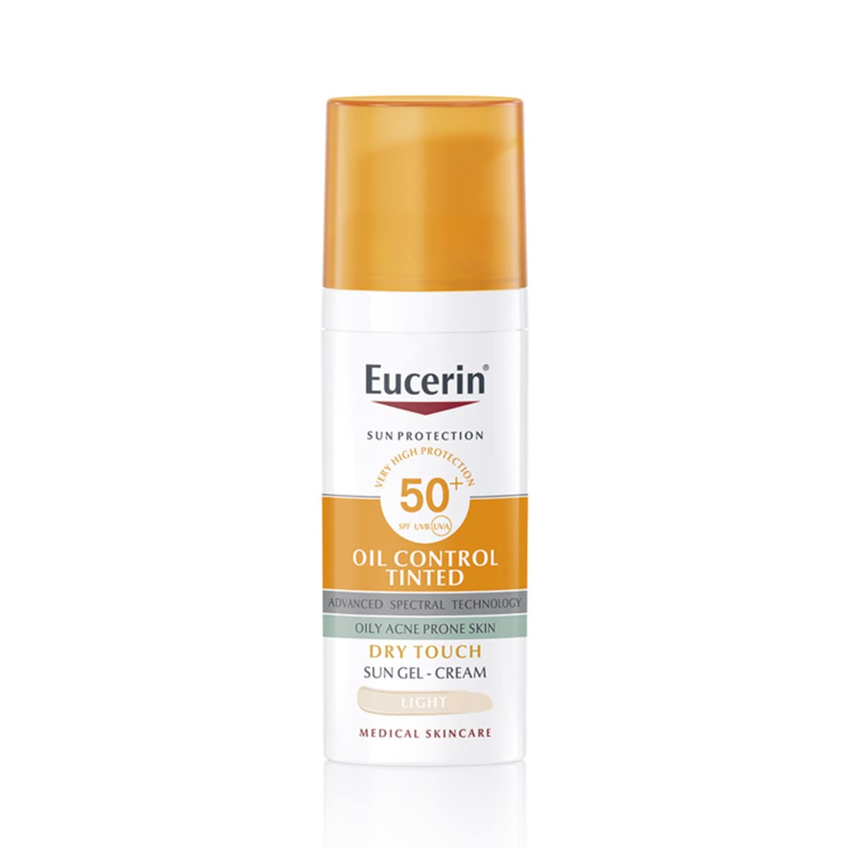 Eucerin Sun Oil Control Tinted Face Gel Cream SPF 50+ Light