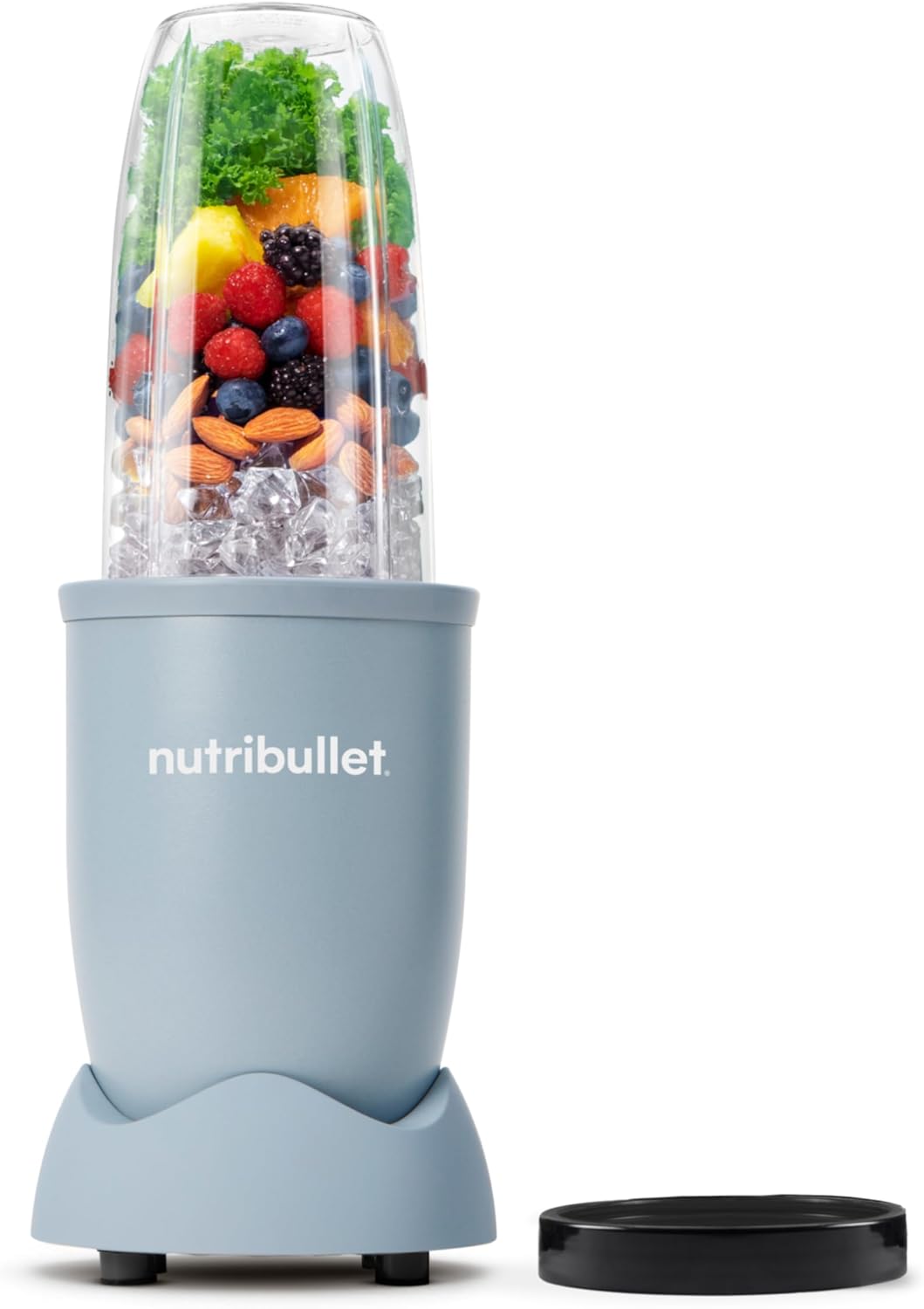 Nutribullet Pro 900 Smoothie Maker, Multifunctional, Fruit & Vegetable Blender, Compact Design, Easy Operation, Quick Cleaning, Optimal Nutrient Extraction, 900 W, Mineral Blue Grey (NB904MASL)