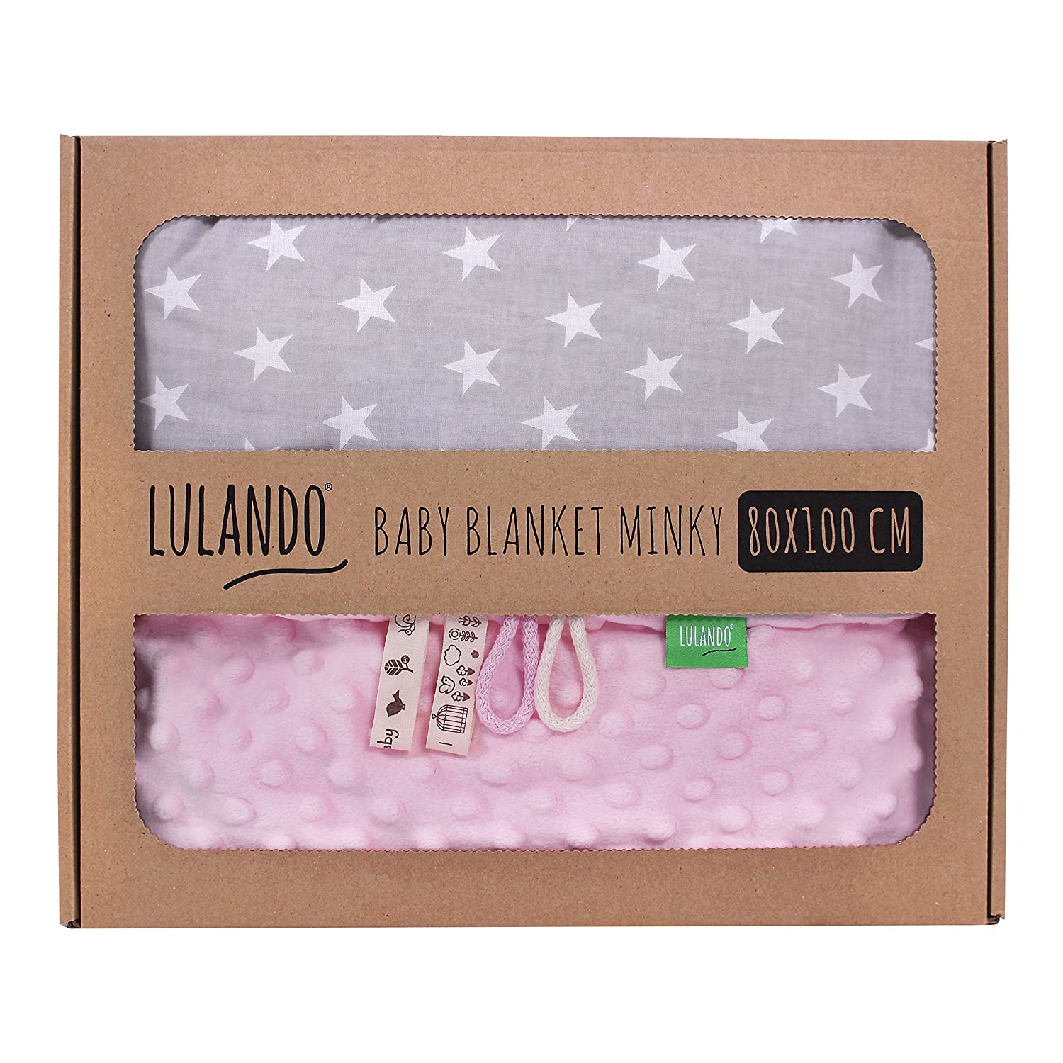 Lulando cosy baby blanket play rug made of 100% cotton.