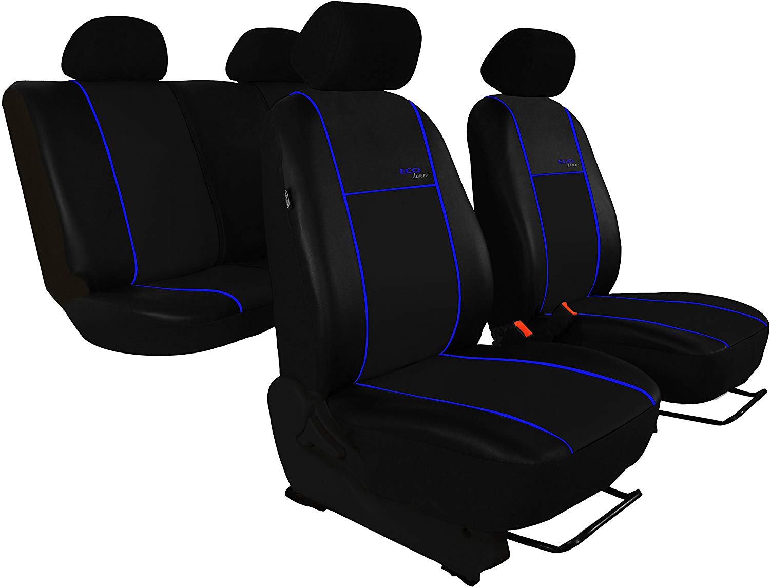 Pokter POK-TER-TUNING Car Seat Cover Set for D-Max 2012 Onwards Design Art Line Blue Lamella.