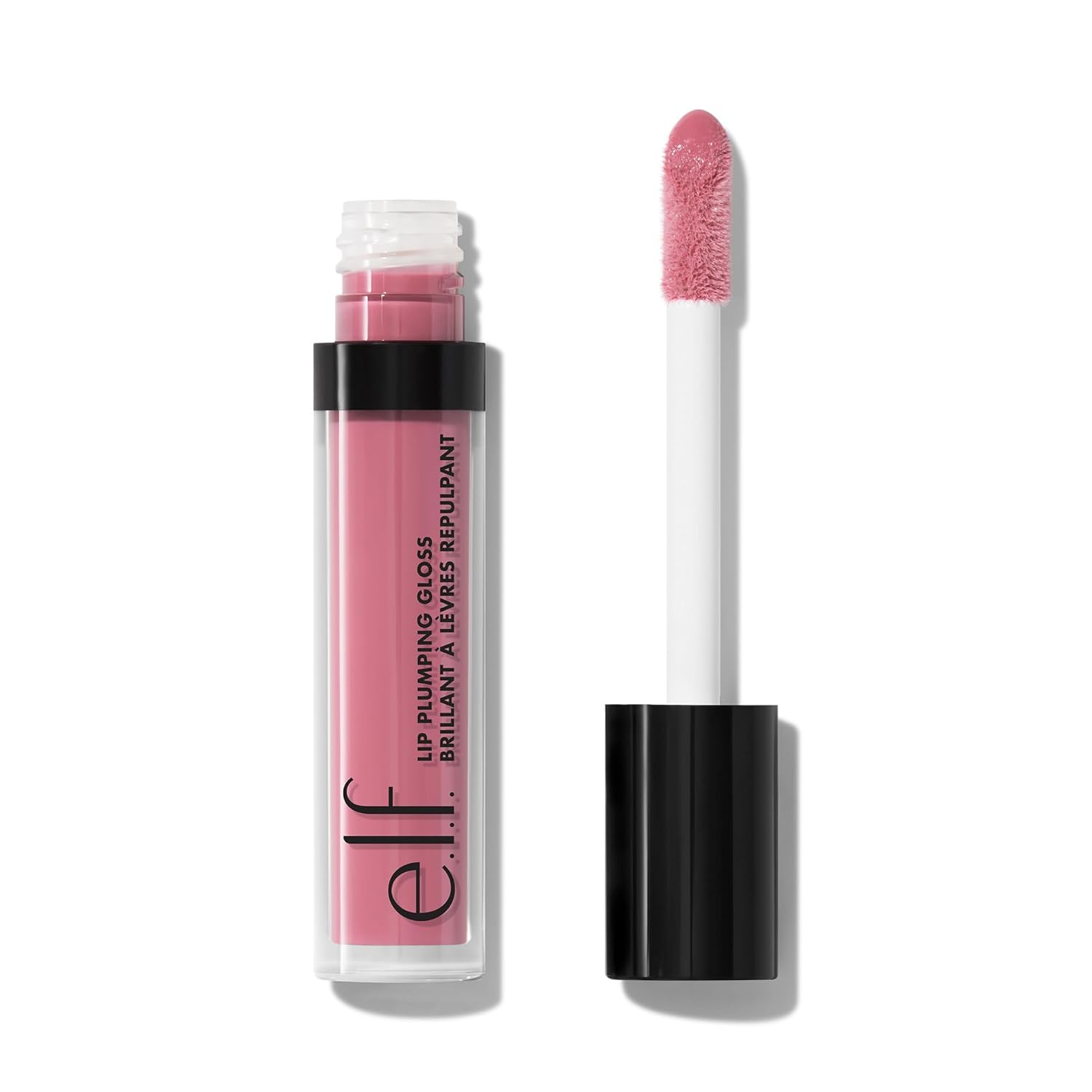 e.l.f. eleven. Lip Plumping Gloss, High Gloss Liquid Lip Color, Provides Fuller Lips and a Fuller Pout, Moisturizing Formula, Vegan & Cruelty Free, Sparkling Rose, 2.7 ml
