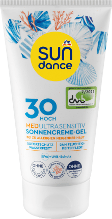 SUNDANCE Sunscreen gel, med ultra sensitive, LSF 30, 150 ml