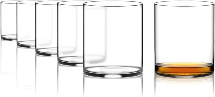 Stölzle Lausitz Kyoto Bar Whiskey Glasses Set of 6 I 310 ml Whiskey Tumbler in Timeless Design I Dishwasher Safe & Sturdy Whiskey Cups I Crystal Cups Made of Lead-Free Crystal Glass