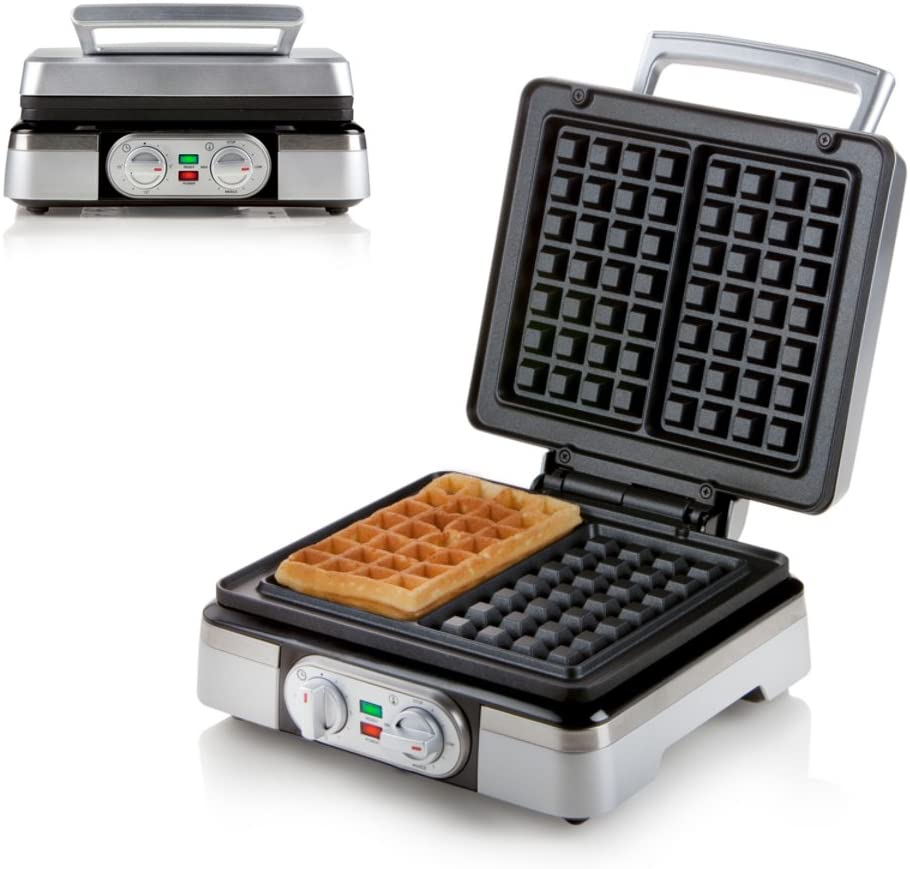 Domo Design waffle iron for fresh Belgian waffles / Brussels waffles Adjustable 