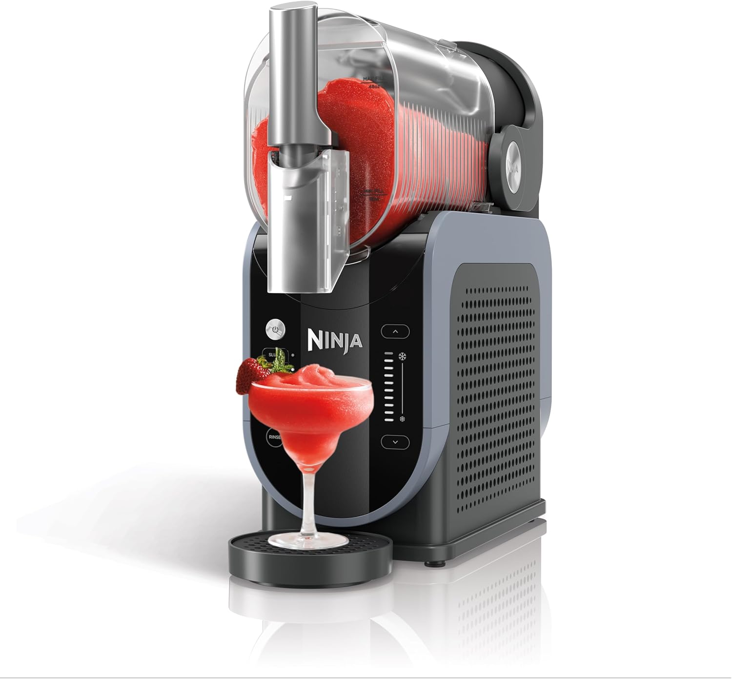 Ninja SLUSHi FS301EU Slush Ice Cocktail Frappe Milkshakes & Frozen Juice Machine - No Ice or Prep - WhisperChill Technology - Holds 1.9L - Blue & Gray