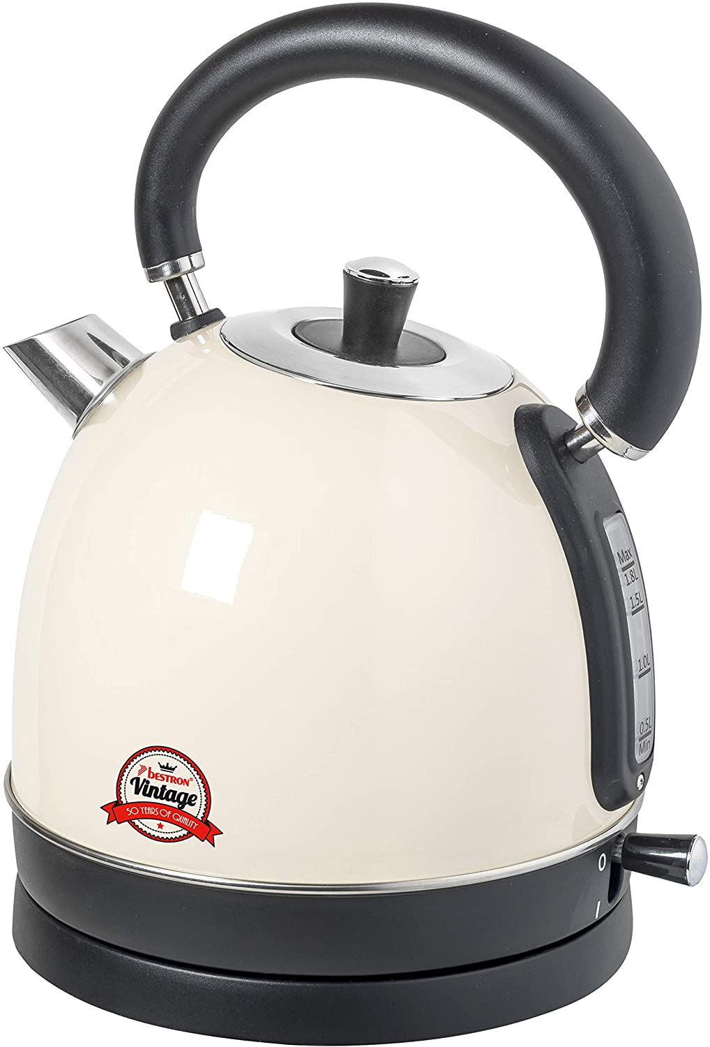 Bestron AWK200RE Electrical Kettle, Cream
