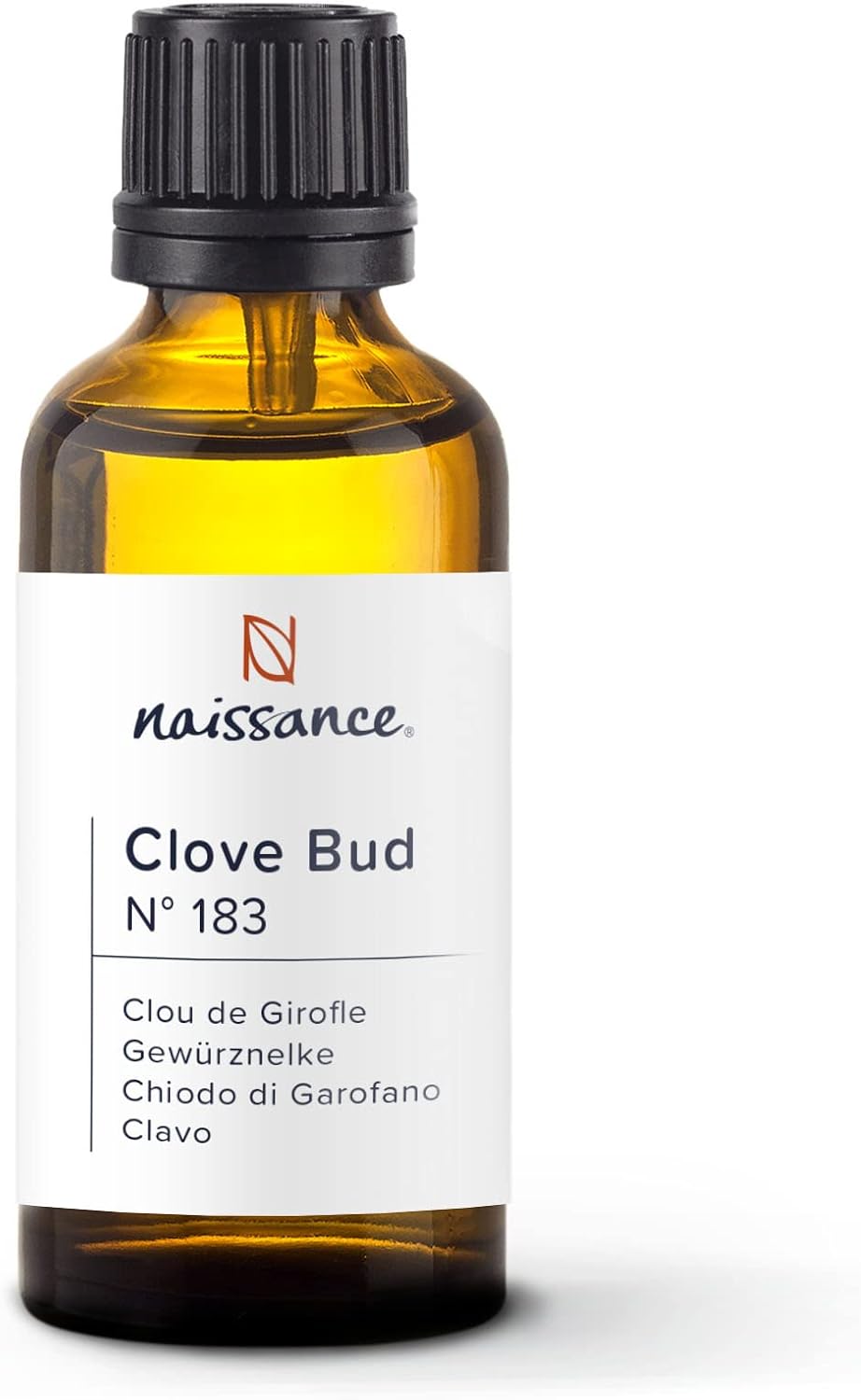 Naissance Spice Clove Essential Oil (No. 183) - 50 ml - 100% Natural Pure Clove Oil (Carnation Oil) for Natural Cosmetics, Massage, Aromatherapy, Oil Burner - Fragrance Oil for Aroma Diffuser