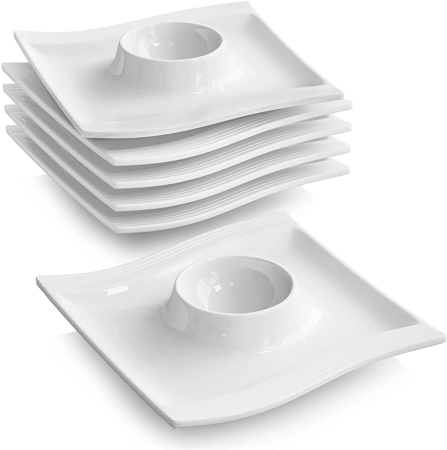Malacasa, Series Flora, 6 Part for Porcelain Egg Holder Egg Cup Egg Cup Set