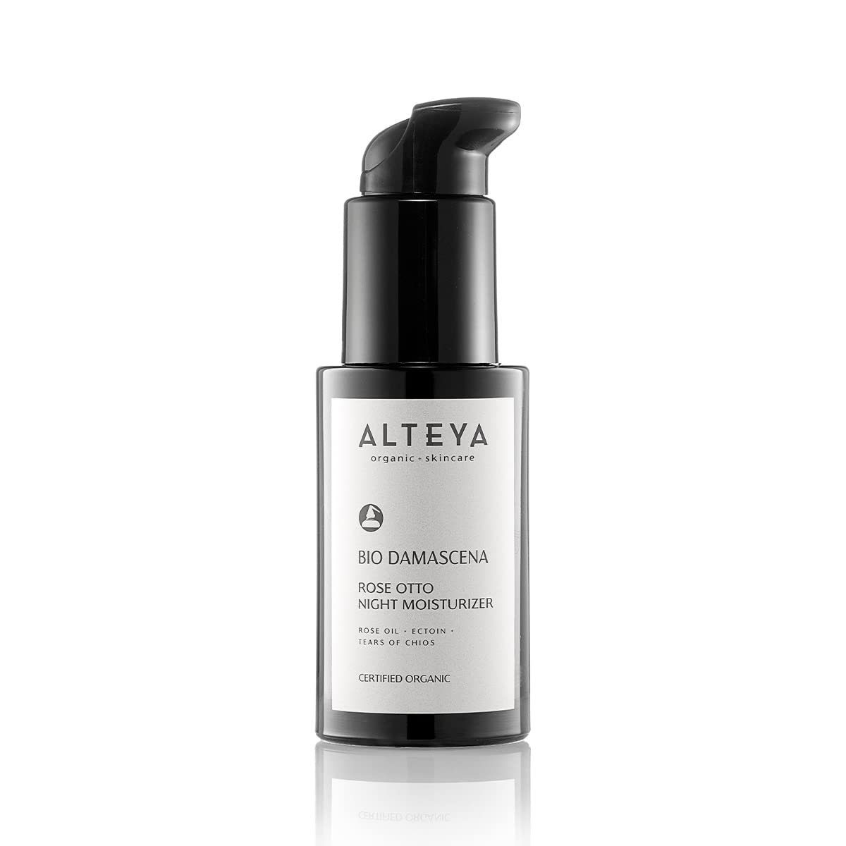 Alteya Organic Night Moisturizer 50ml - NaTrue Certified Organic AWARD WINNING Pure Natural Skin Care Based on Therapeutic Grade Bulgarian Rose Essential Oil (Rosa Damascena)