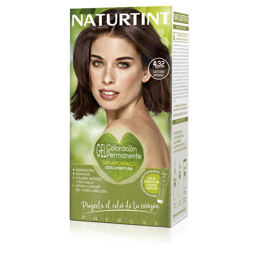 Naturtint Natural tint | Hair Color without Ammonia | High Percentage of Natural Ingredients | 4.32. Intense Chestnut | 170ml